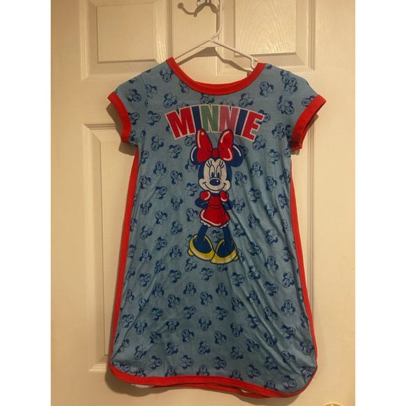 Disney “Minnie Mouse” Kid’s One-piece Pajama Dress Sz. 10/12-Used - Picture 7 of 7